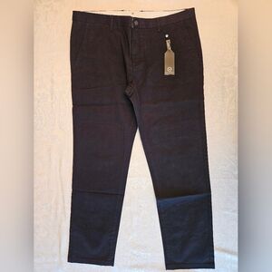 Classic Men's Cotton Black Chino Pants, Size 42, Snover, NWT